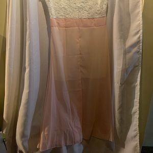 Chiffon and lace floor length